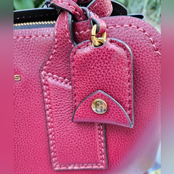 Marc Jacobs The Editor Tote Bag Pebbled Leather Tailored Oversized Cabernet NWT - Picture 4 of 16